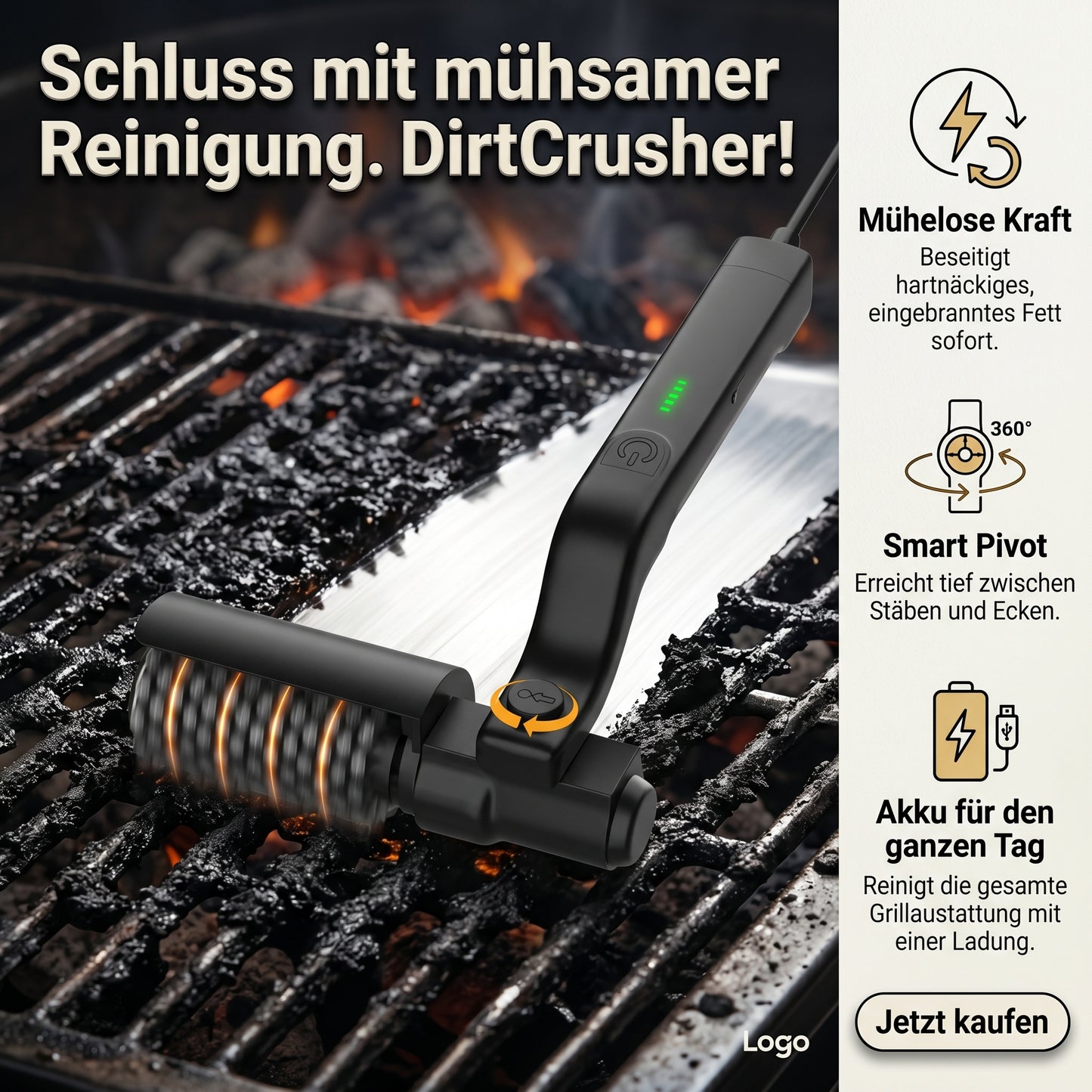 DirtCrusher Pro - Schluss mit ekelhaften Grillrosten