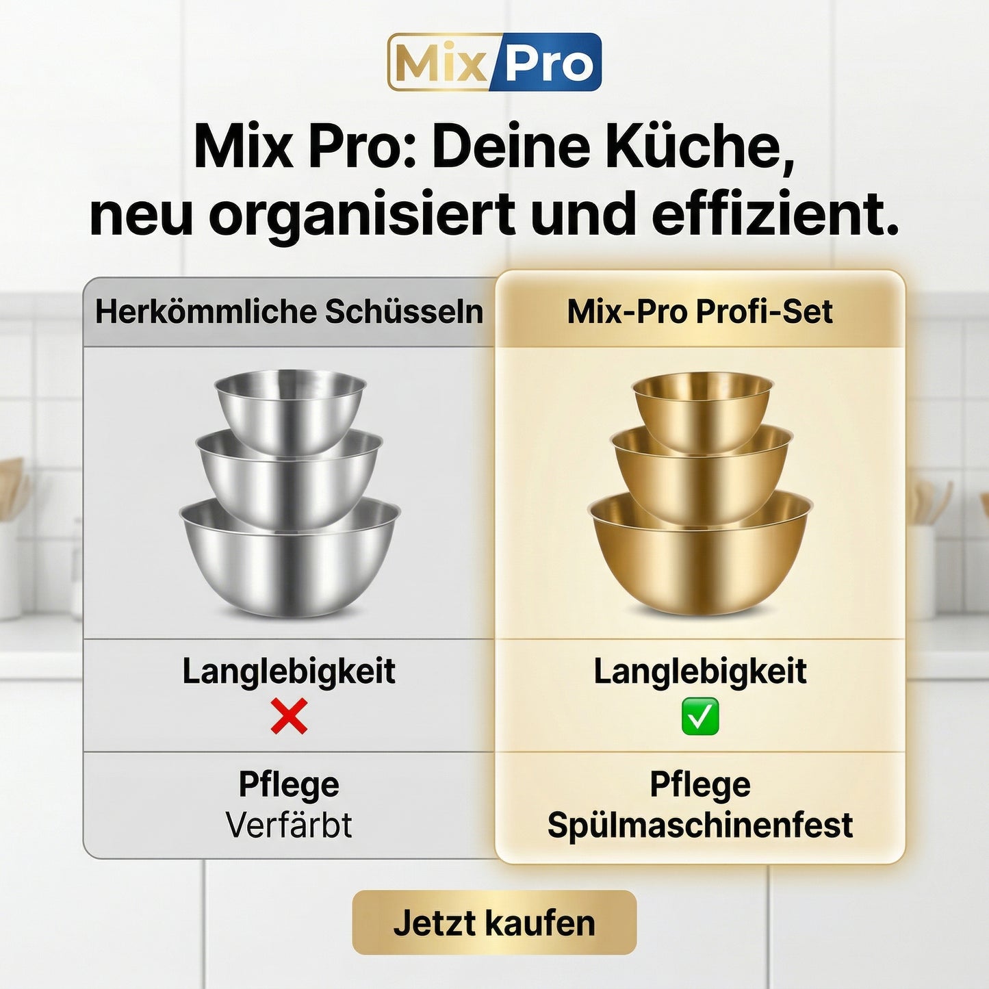 Mix-Pro - 3 teiliges Schüsselset