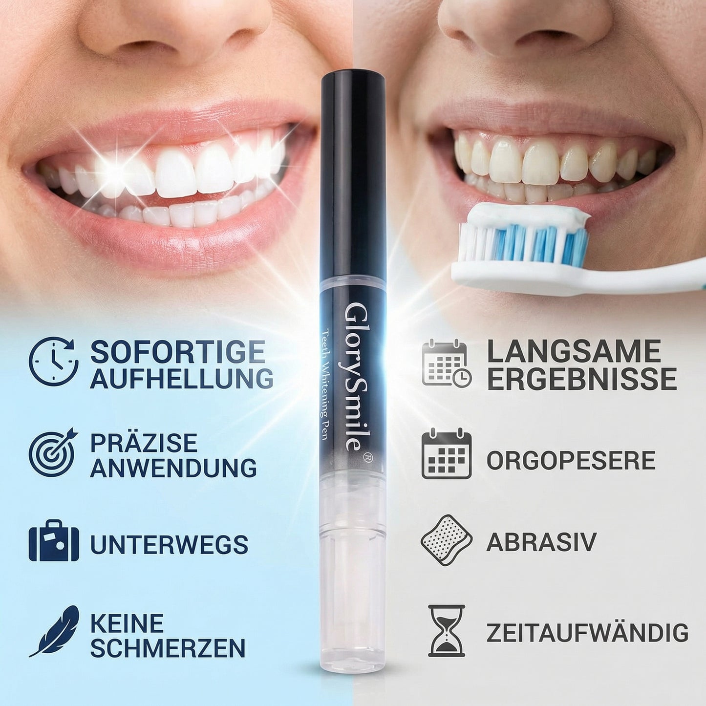 GlorySmile - Weisse Zähne, Schönes Lächeln