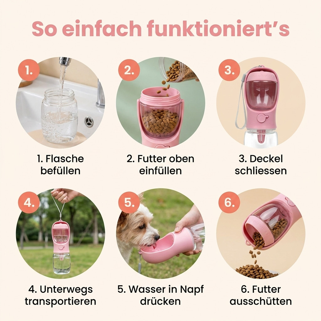PETBAR - Vergiss einfache Näpfe – Diese 2-in-1 Flasche ist ein Gamechanger!