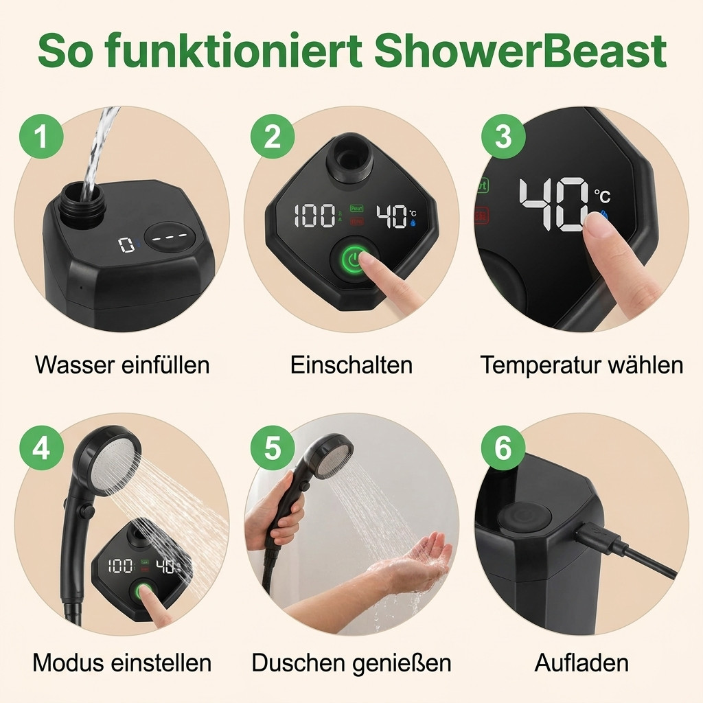 ShowerBeast - Fühl dich sauber. Überall. Jederzeit.