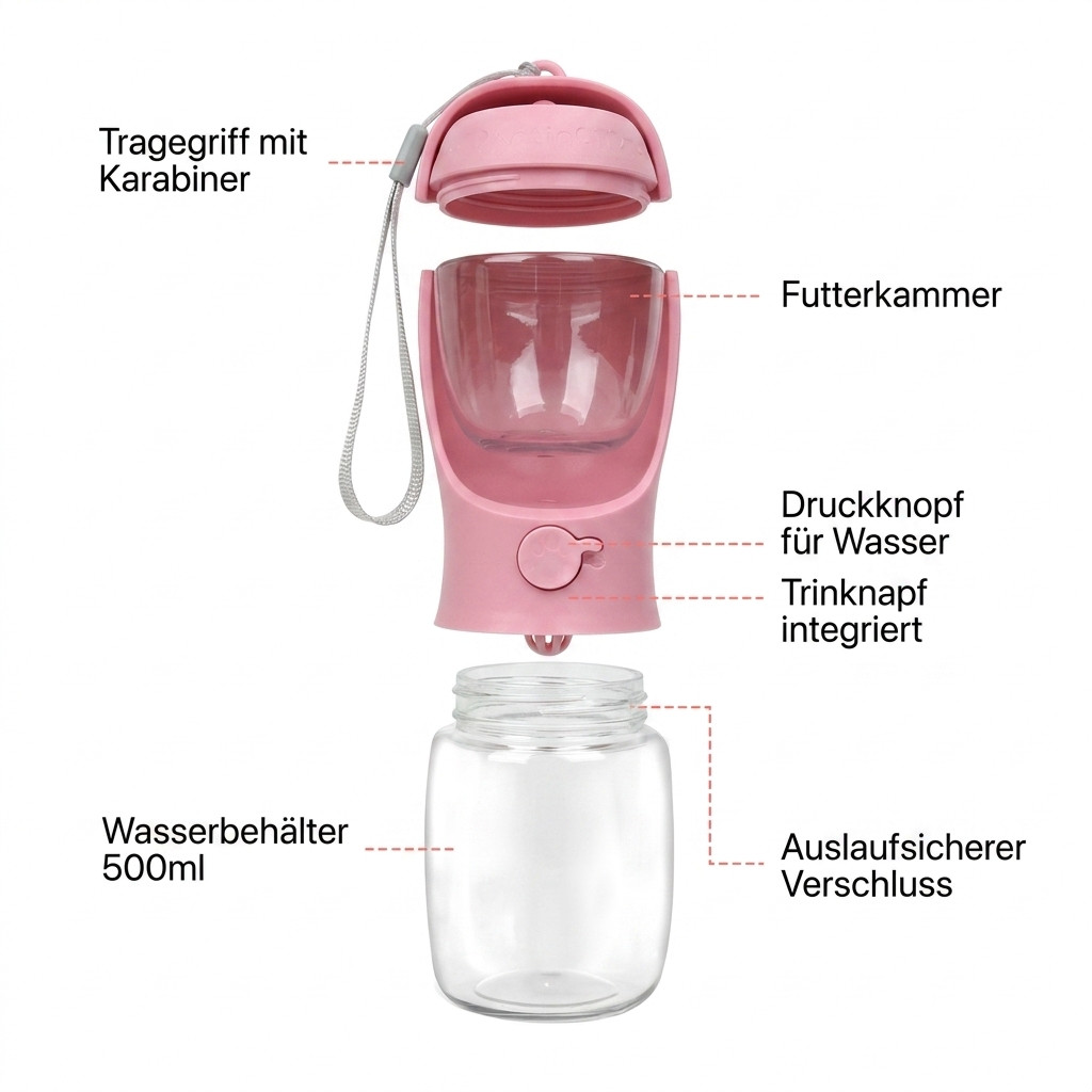 PETBAR - Vergiss einfache Näpfe – Diese 2-in-1 Flasche ist ein Gamechanger!