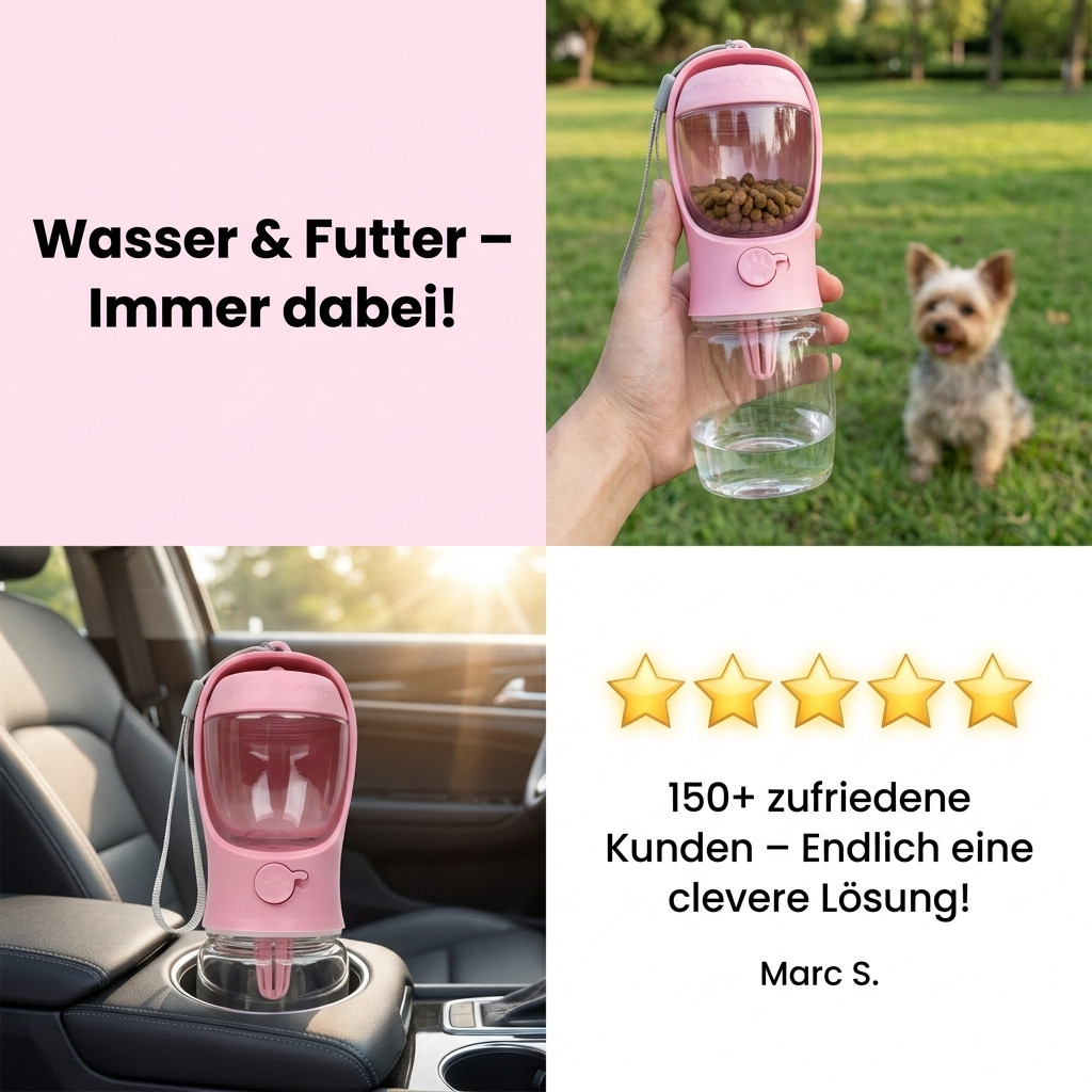 PETBAR - Vergiss einfache Näpfe – Diese 2-in-1 Flasche ist ein Gamechanger!